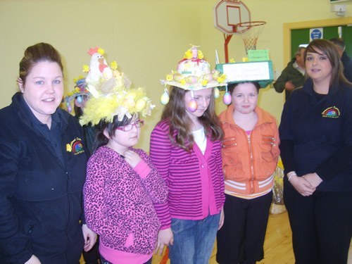 P7 winners of Easter bonnet Competition