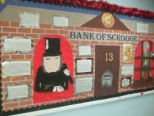 Display of work based on 'Charles Dickens' novel 'A Christmas Carol'